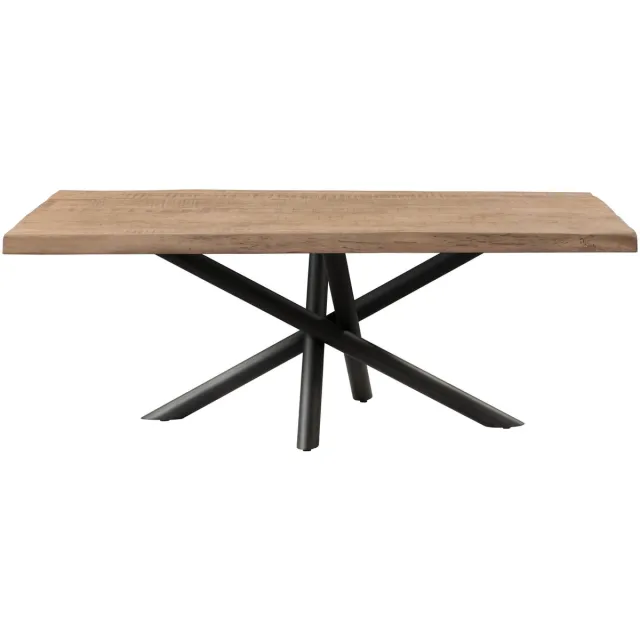 MASSIVMOEBEL24 .DE FREEFORM eettafel beige gelakt massief hout mango 200x100cm