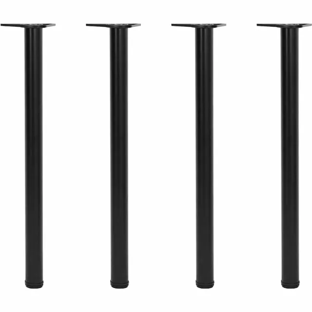 vidaXL Tafelpoten in hoogte verstelbaar zwart 870 mm 4 st