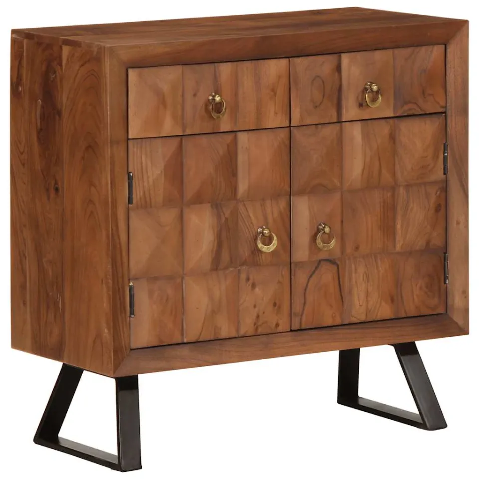 vidaXL Ladekast 70x35x70 cm massief acaciahout honingbruin bruin, foto 4