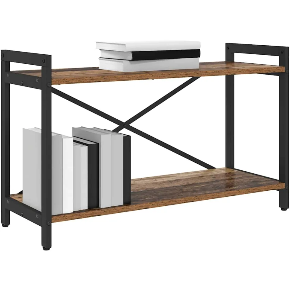 vidaXL Boekenkast 80 x 30 x 50 cm Bewerkt hout Oud hout Bruin
