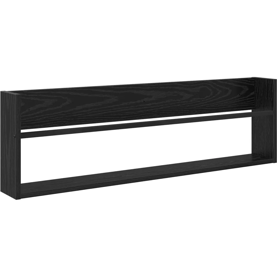 vidaXL Tijdschrift Rek Zwart Eiken 100 x 12 x 30 cm Bewerkt hout, foto 3