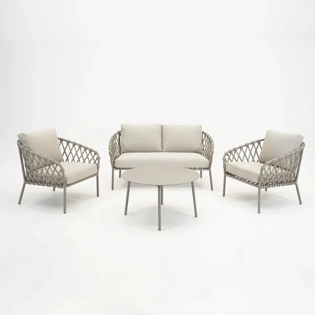 VITA Loungeset Tanami - 4 delige Bruin, naturel, zand