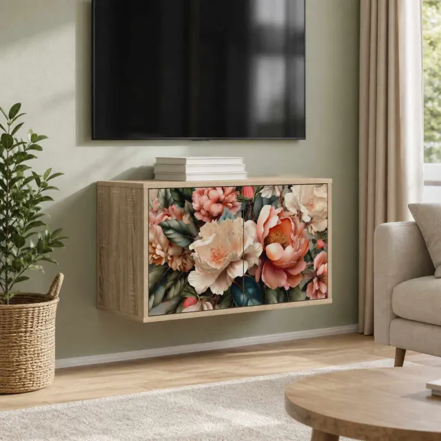 vidaXL Wandgemonteerd tv-meubel BORNE 69 x 33 x 40 cm Sonoma Eiken, foto 2
