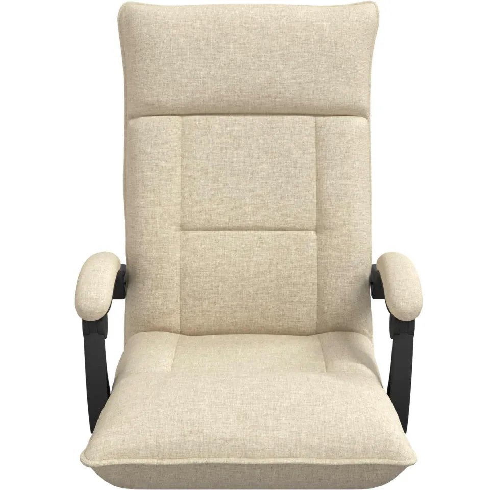 vidaXL Verstelbare vlo stoelen Crèmekleurig Stof, foto 4