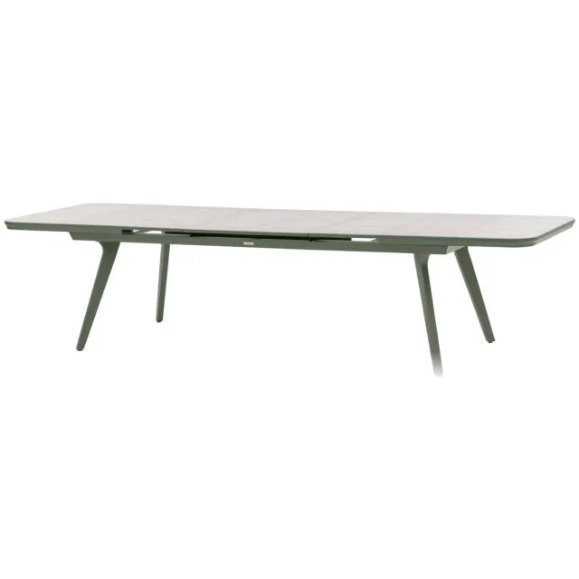 Hespéride Uitschuifbare tuintafel voor 12 personen van aluminium en glas PULPY Gris