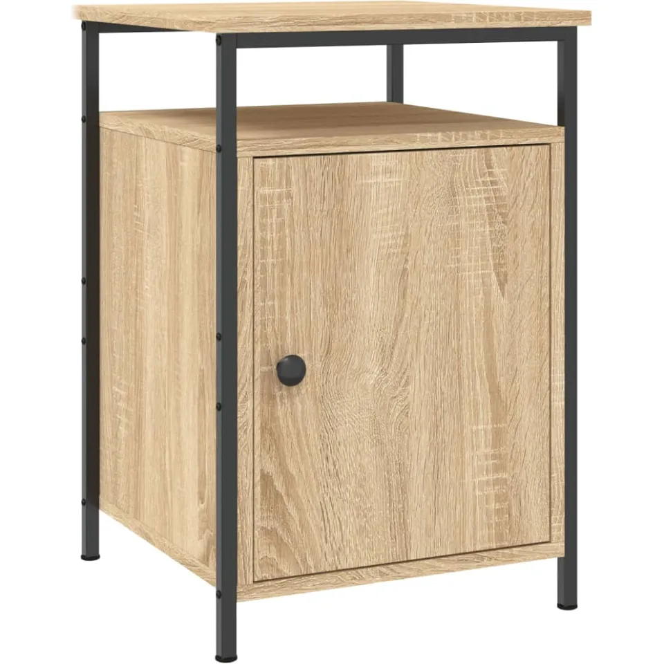 vidaXL Nachtkastje 40x42x60 cm bewerkt hout sonoma eikenkleurig, foto 3