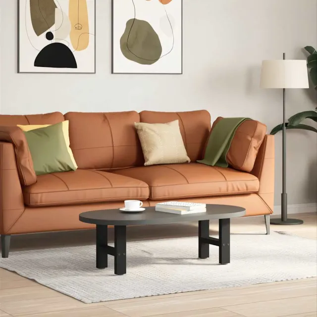 vidaXL Salontafelpoten 2 st 30x (30-31) cm staal naturel staal Grijs