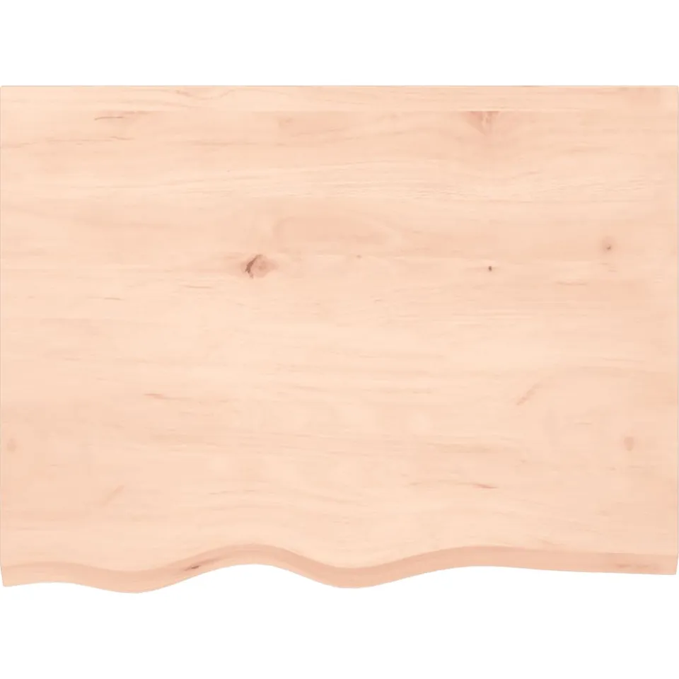 vidaXL Tafelblad 80x60x2 cm onbehandeld massief eikenhout