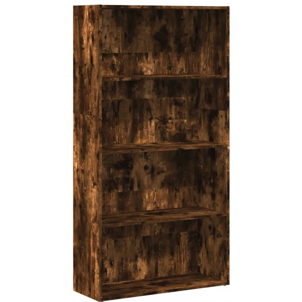 vidaXL Boekenkast 80x30x152 cm bewerkt hout gerookt eikenkleurig, foto 3