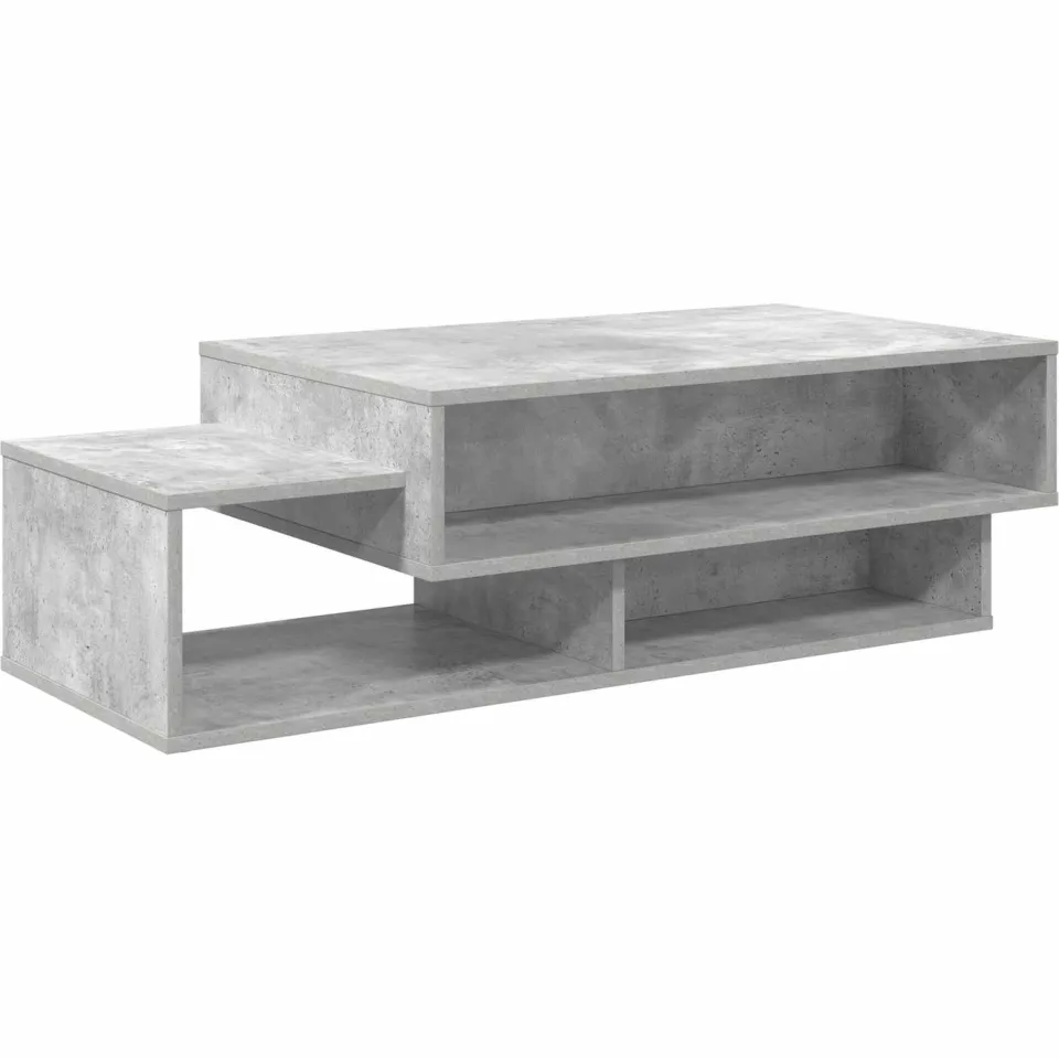 vidaXL Salontafel Beton Grijs 105 x 50 x 32,5 cm Bewerkt hout