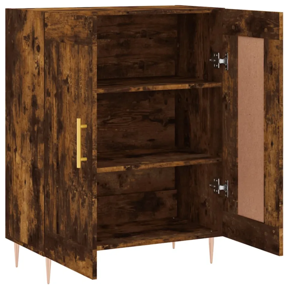 vidaXL Dressoir 69,5x34x90 cm bewerkt hout gerookt eikenkleurig, foto 4