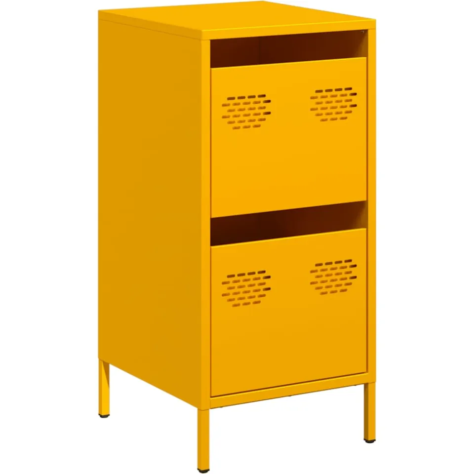 vidaXL Dressoir 35x39x73,5 cm koudgewalst staal mosterdgeel, foto 3