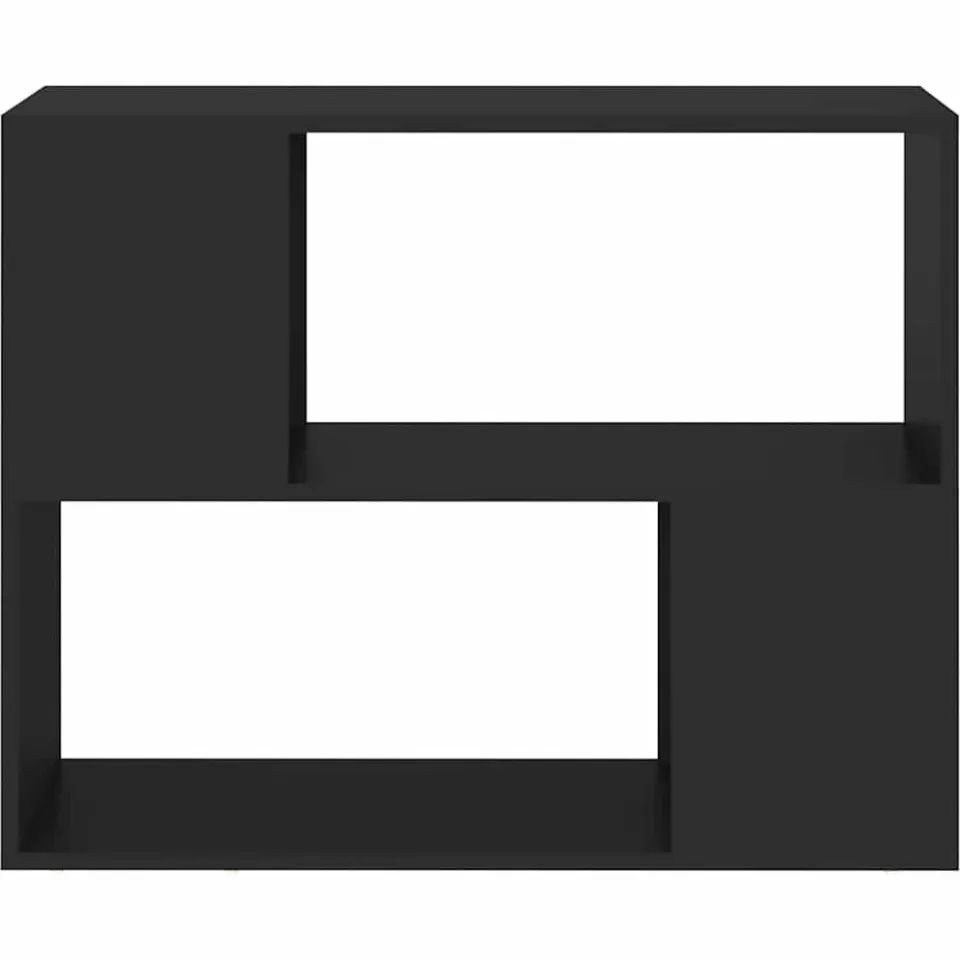 vidaXL Tv-meubel 80x24x63 cm bewerkt hout zwart, foto 4