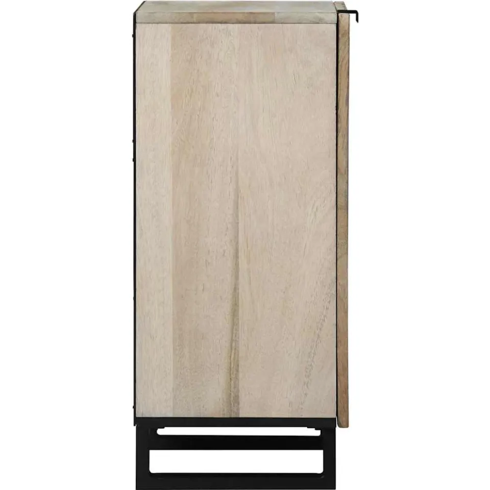 vidaXL Dressoir Wit 40 x 33 x 75 cm massief mangohout, foto 4