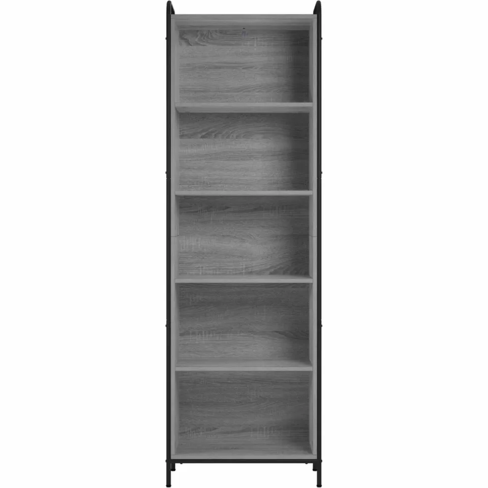 vidaXL Boekenkast 55,5 x 33 x 174 cm Bewerkt hout Grijs Sonoma
