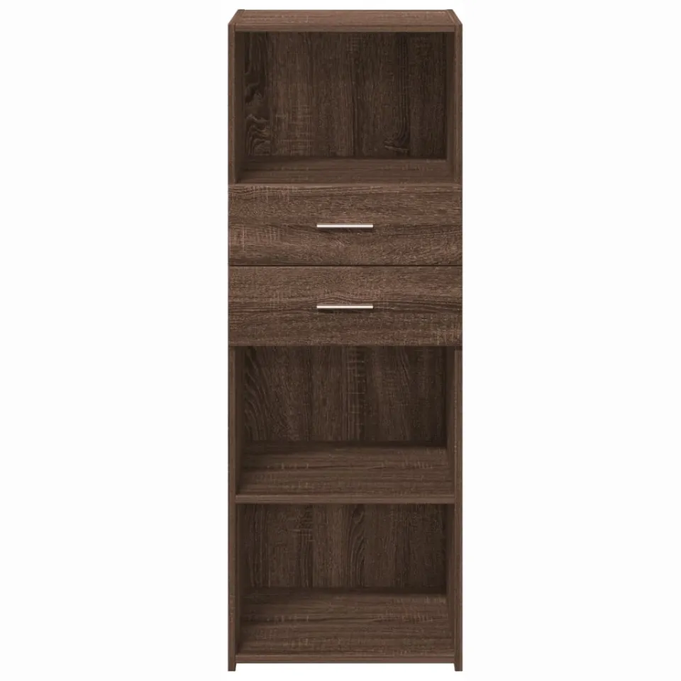 vidaXL Hoge kast 45x42,5x124 cm bewerkt hout bruin eikenkleurig
