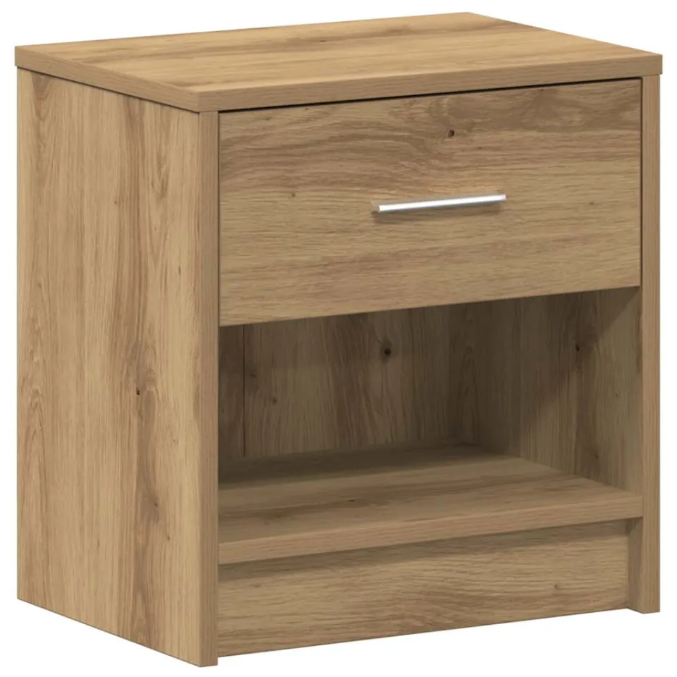 vidaXL Nachtkastjes 2 st met lade 39x28x41 cm artisanaal eikenkleurig Bruin