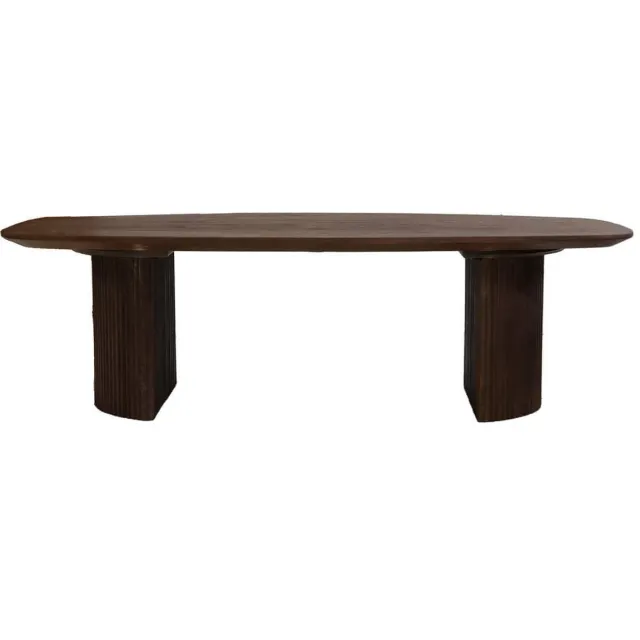 Giga Meubel Salontafel Feline - Deens Ovaal - Mangohout - 130cm