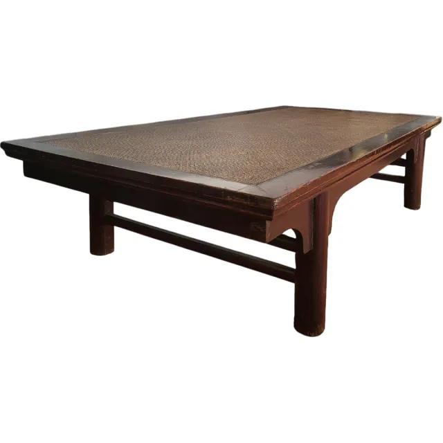 Fine Asianliving Antieke Chinese Tafel met Bamboe B220xD104xH54cm Chinese Meubels Oosterse Kast Bruin
