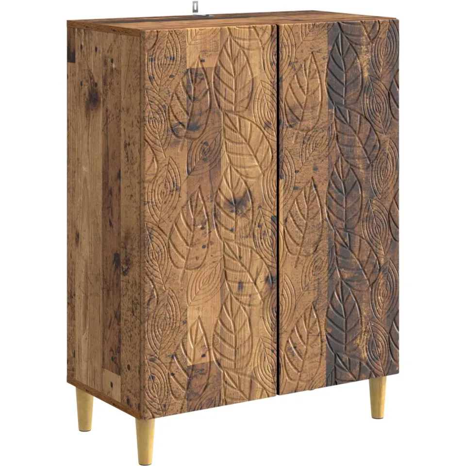 vidaXL Dressoir Oud hout 66 x 34,5 x 90 cm Bewerkt hout Bruin