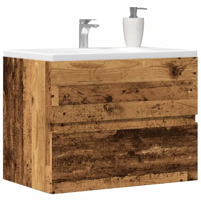 vidaXL Badkamerkast 60x38,5x45 cm bewerkt hout oud houtkleurig Bruin