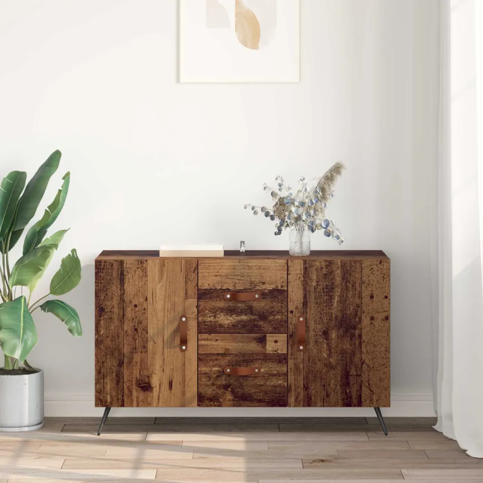 vidaXL Dressoir Oud Hout 100 x 36 x 60 cm Bewerkt hout bruin, foto 3