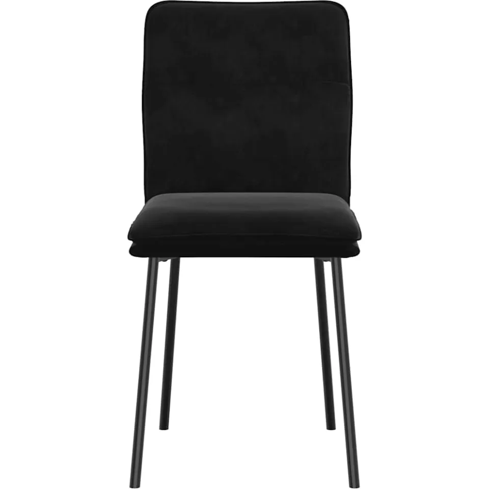 vidaXL Eetkamerstoelen 2 st fluweel zwart, foto 4