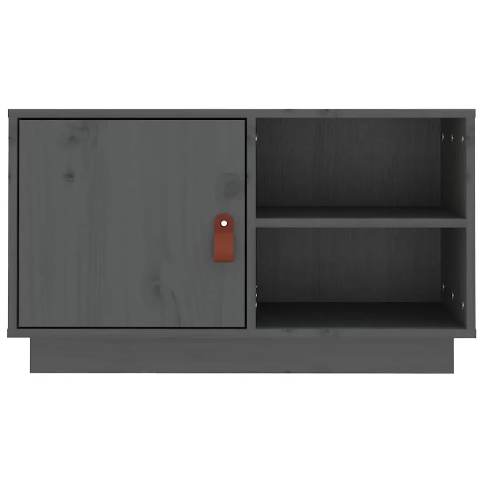vidaXL Tv-meubel 70x34x40 cm massief grenenhout grijs, foto 4