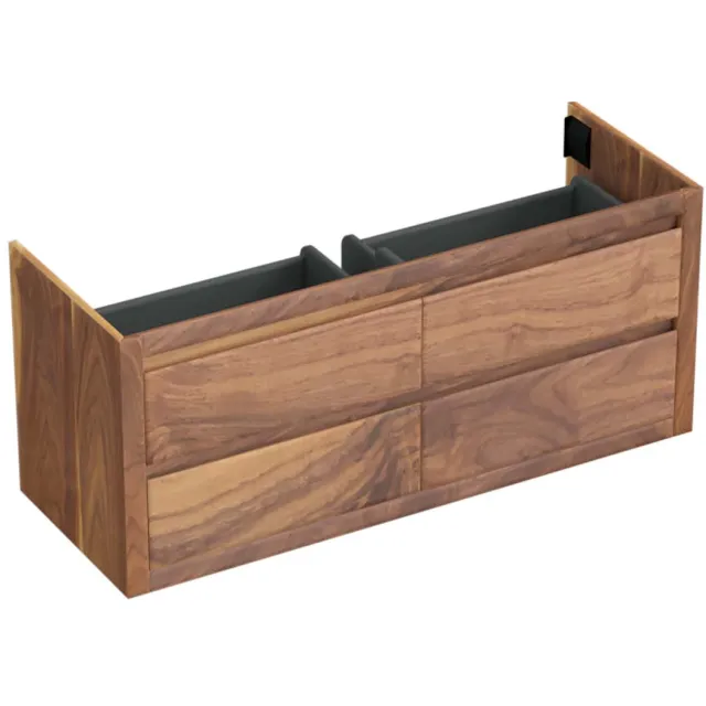Forzalaqua Onderkast Forzalaqua Gela 140x51x60 Cm 4 Softclose Lades Noten Pure Walnut Bruin