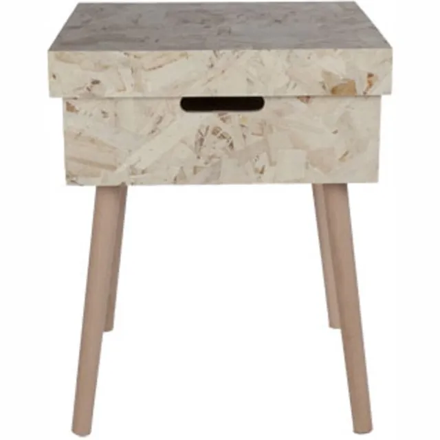 Cosy & Trendy Bijzettafel Doos Met Deksel 36x36xh45cm Beige