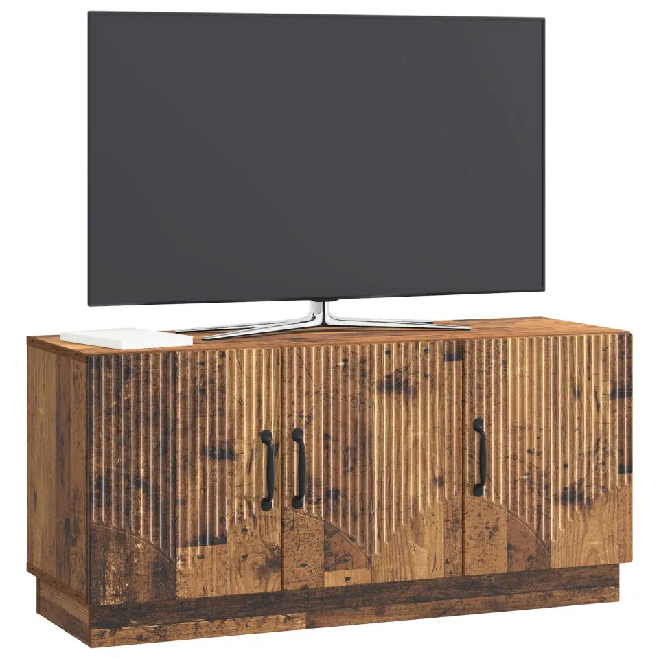 vidaXL Tv-meubel 99 x 34,5 x 47 cm Oud hout Bewerkt hout bruin