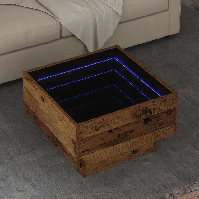 vidaXL Salontafel Oud hout 50 x 50 x 30 cm Bruin