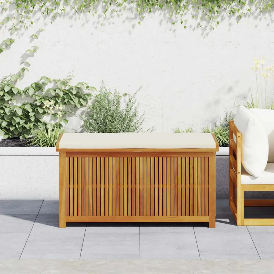 vidaXL Opbergbox voor buiten 113x50x60,5 cm massief acaciahout bruin, foto 3