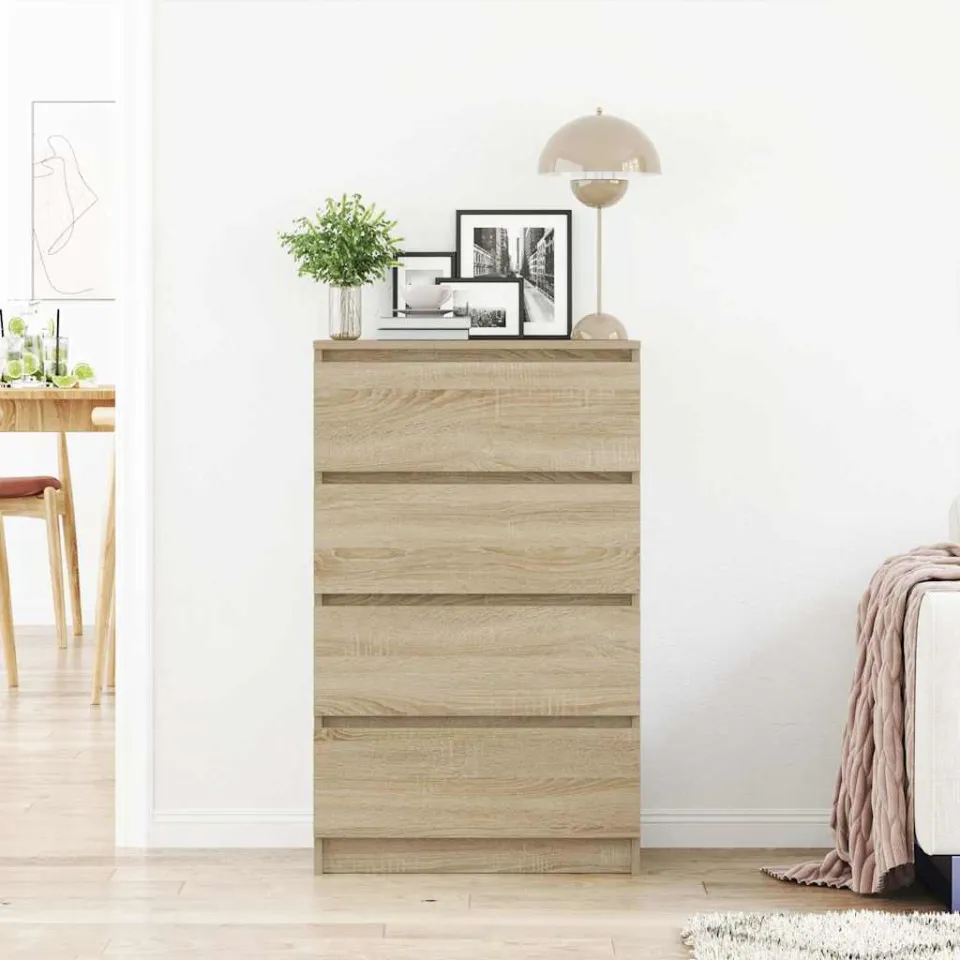 vidaXL Dressoir 60x35x98,5 cm bewerkt hout sonoma eikenkleurig, foto 3
