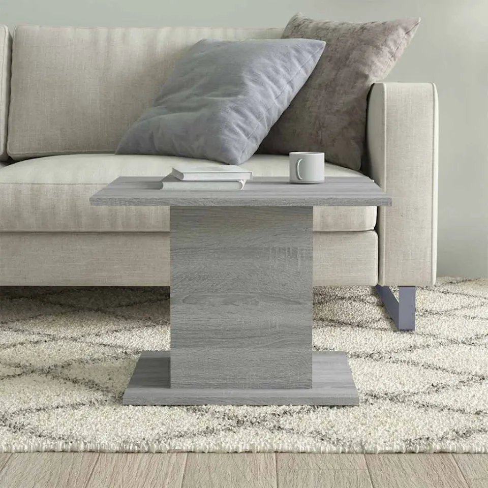 vidaXL Salontafel 55,5x55,5x40 cm bewerkt hout grijs sonoma eikenkleur, foto 4