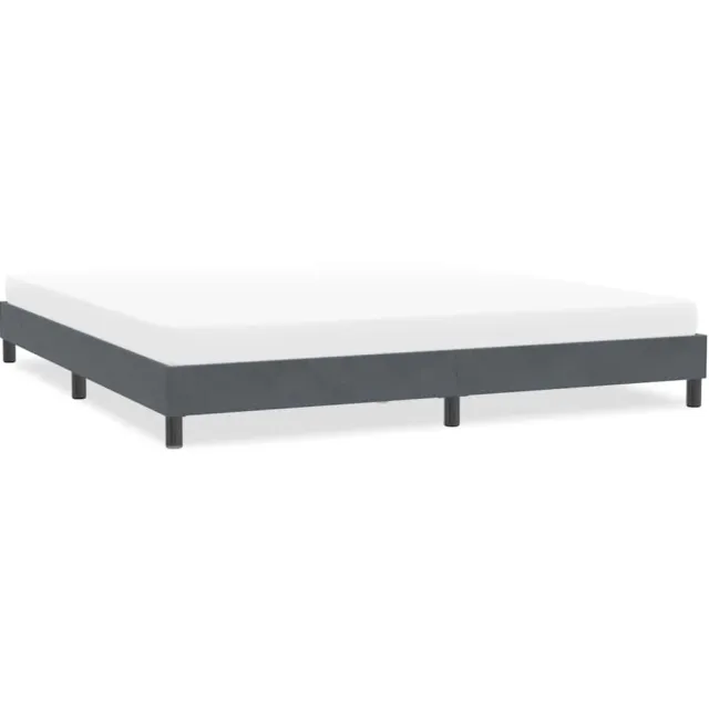 vidaXL Bedframe zonder matras 200x210 cm fluweel donkergrijs