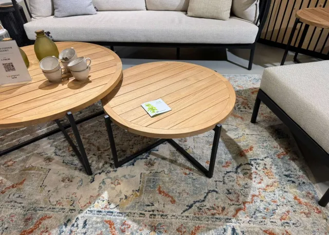 Apple Bee Condor Lounge Koffietafel Ø 74 cm | Teakhout | Showroommodel Naturel