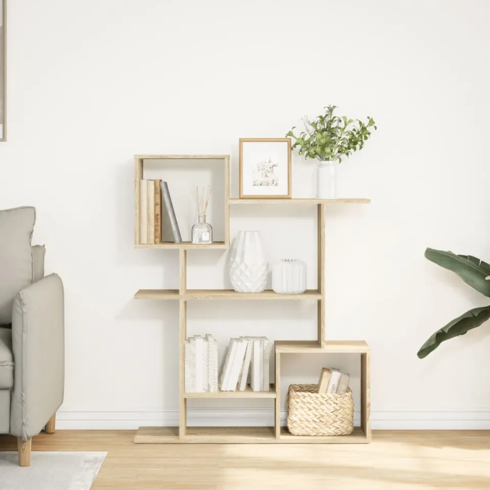 vidaXL Kamerscherm / boekenkast 92x29x112 cm hout sonoma eikenkleur, foto 2