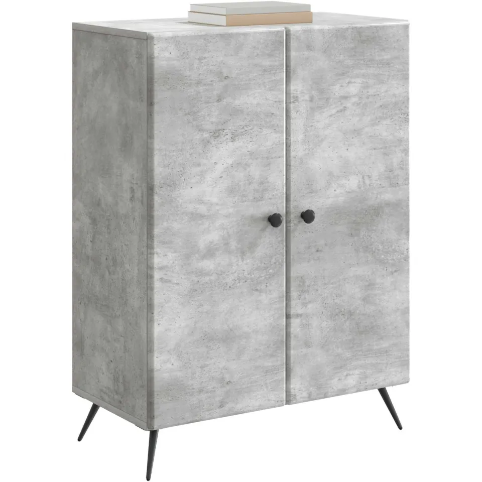 vidaXL Dressoir Betongrijs 66 x 34,5 x 90 cm Bewerkt hout