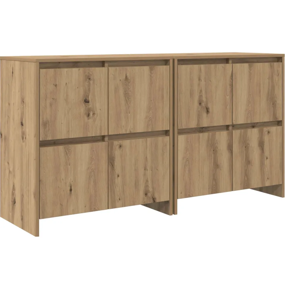 vidaXL Dressoirs 2 st artisanaal eikenkleurig 70 x 41 x 75 cm, foto 3