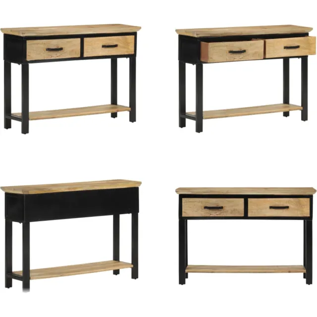 vidaXL Wandtafel - 110x30x75 - cm - massief - ruw - mangohout Bruin