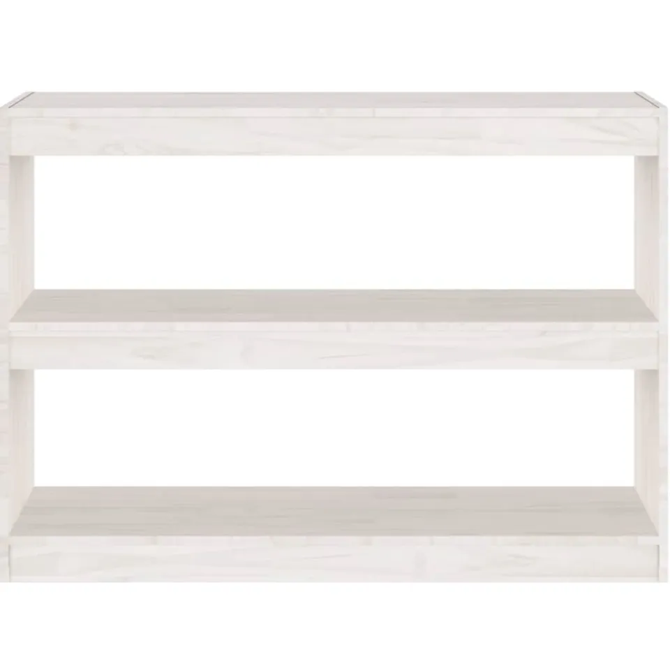 vidaXL Boekenkast/kamerscherm 100x30x71,5 cm grenenhout wit, foto 4