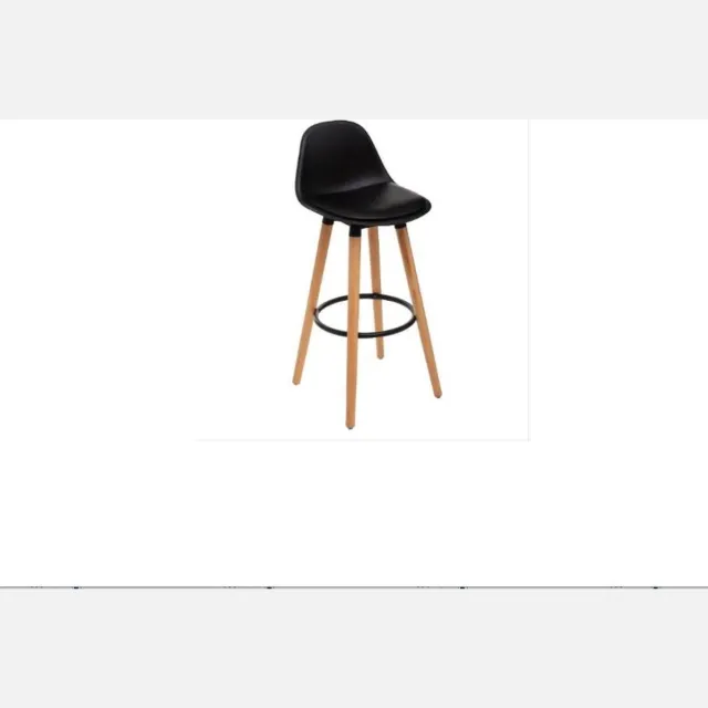 Atmosphera Créateur d'intérieur® Scandinavische barkruk met gestoffeerde zitting MAXON Noir