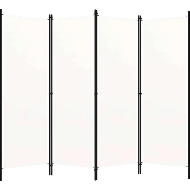 vidaXL Kamerscherm met 4 panelen 200x180 cm wit