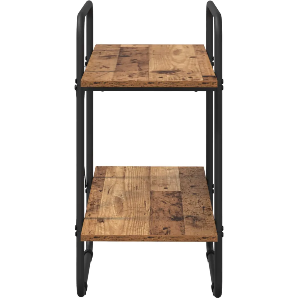 vidaXL Boekenrek 2-laags 80 x 35 x 70 cm Bewerkt hout Oud hout bruin, foto 4