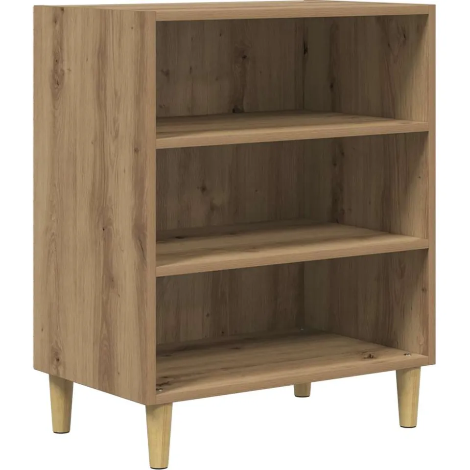 vidaXL Dressoir 57x35x75 cm bewerkt hout artisanaal eikenkleurig Bruin