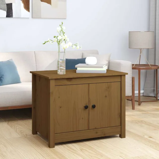 vidaXL Salontafel 71x49x55 cm massief grenenhout honingbruin bruin, foto 2