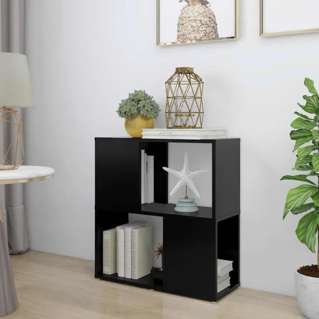 vidaXL Boekenkast 60x24x63 cm bewerkt hout zwart, foto 2