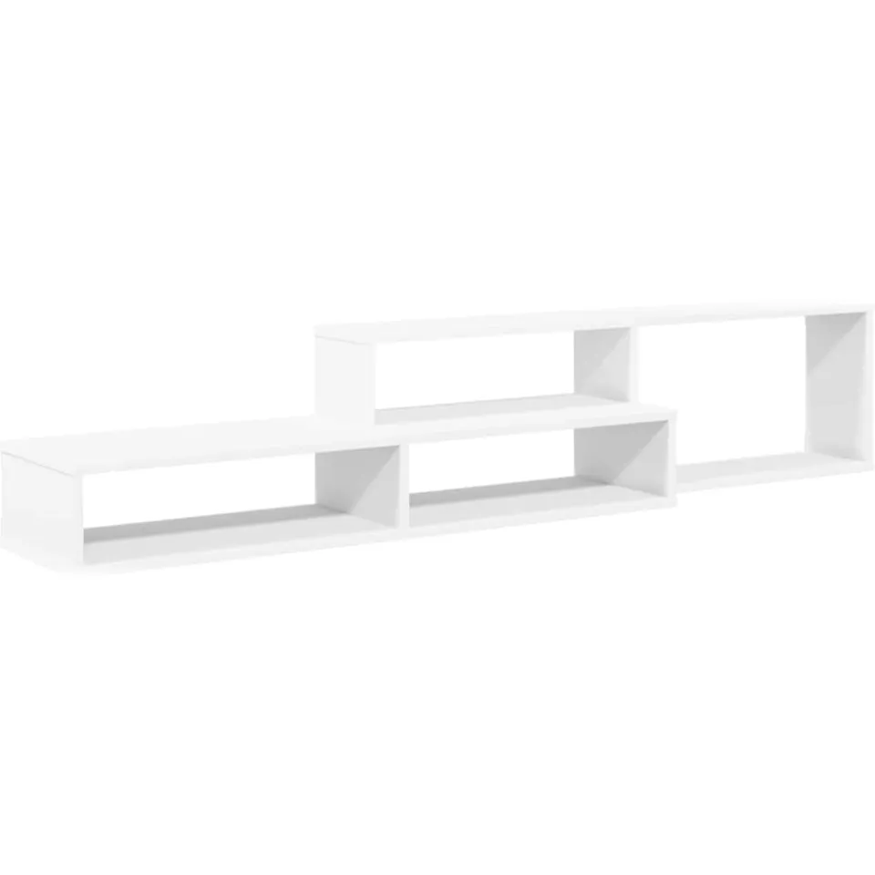 vidaXL TV-stand 150x25x28,5cm Bewerkt hout wit, foto 3