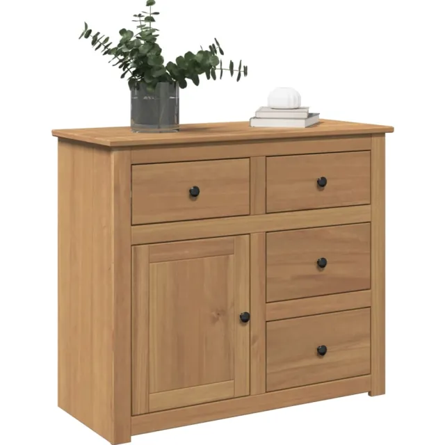 vidaXL Dressoir met lades Panama 93x40x80 cm massief grenenhout Bruin